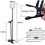 Wholesale 2 in 1 - 360 Degree Mobile Phone Holder Stand Long Arm Flexible Desktop Clip Bracket Photography 3 Modes Dimmable LED Selfie Light for TIK Tok YouTube Video Photo Live Stream Makeup (Black)